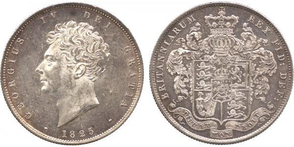 1/2 Crown Reino Unido de Gran Bretaña e Irlanda (1801-1922) Plata Jorge IV (1762-1830)