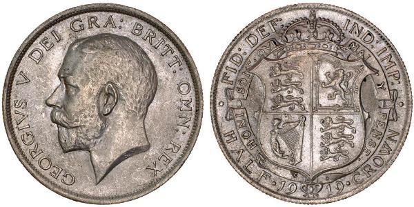 1/2 Crown Reino Unido de Gran Bretaña e Irlanda (1801-1922) Plata Jorge V (1865-1936)