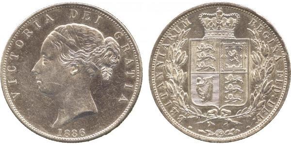 1/2 Crown Reino Unido de Gran Bretaña e Irlanda (1801-1922) Plata Victoria (1819 - 1901)