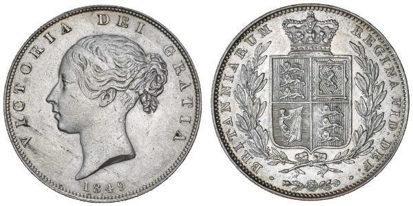1/2 Crown Reino Unido de Gran Bretaña e Irlanda (1801-1922) Plata Victoria (1819 - 1901)