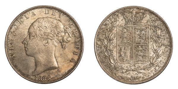 1/2 Crown Reino Unido de Gran Bretaña e Irlanda (1801-1922) Plata Victoria (1819 - 1901)