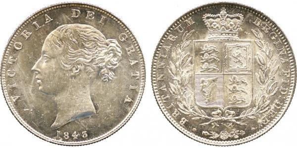 1/2 Crown Reino Unido de Gran Bretaña e Irlanda (1801-1922) Plata Victoria (1819 - 1901)