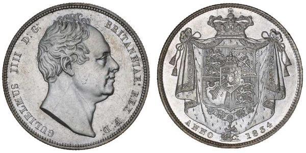 1/2 Crown Reino Unido de Gran Bretaña e Irlanda (1801-1922) Plata Guillermo IV (1765-1837)