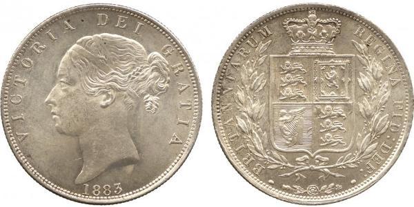 1/2 Crown Reino Unido de Gran Bretaña e Irlanda (1801-1922) Plata Victoria (1819 - 1901)