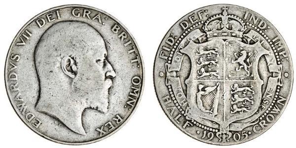 1/2 Crown Reino Unido de Gran Bretaña e Irlanda (1801-1922) Plata Eduardo VII (1841-1910)