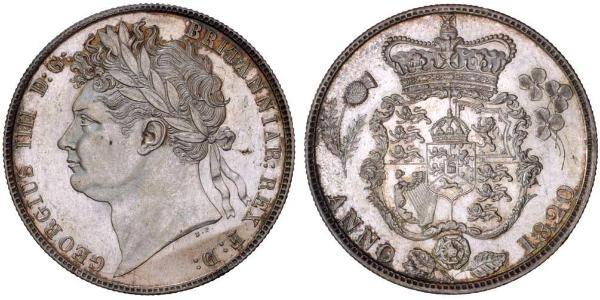 1/2 Crown Reino Unido de Gran Bretaña e Irlanda (1801-1922) Plata Jorge IV (1762-1830)