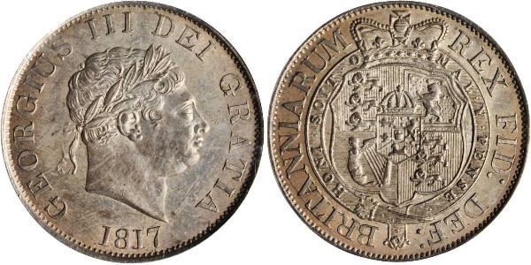 1/2 Crown Reino Unido de Gran Bretaña e Irlanda (1801-1922) Plata Jorge III (1738-1820)