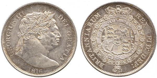 1/2 Crown Reino Unido de Gran Bretaña e Irlanda (1801-1922) Plata Jorge III (1738-1820)