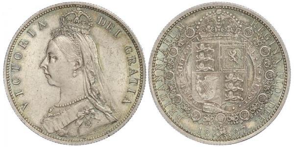 1/2 Crown Reino Unido de Gran Bretaña e Irlanda (1801-1922) Plata Victoria (1819 - 1901)