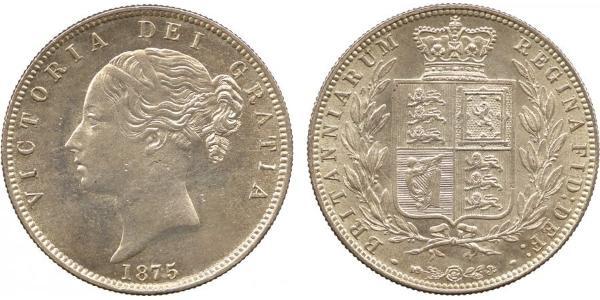 1/2 Crown Reino Unido de Gran Bretaña e Irlanda (1801-1922) Plata Victoria (1819 - 1901)