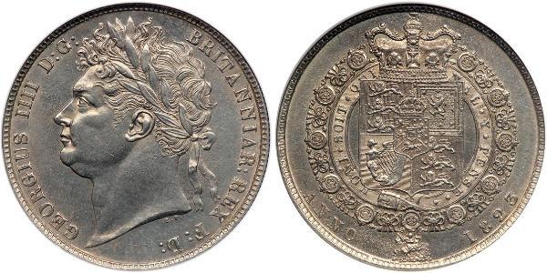 1/2 Crown Reino Unido de Gran Bretaña e Irlanda (1801-1922) Plata Jorge IV (1762-1830)