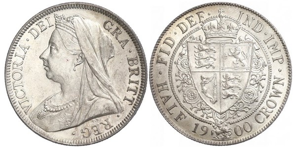 1/2 Crown Reino Unido de Gran Bretaña e Irlanda (1801-1922) Plata Victoria (1819 - 1901)