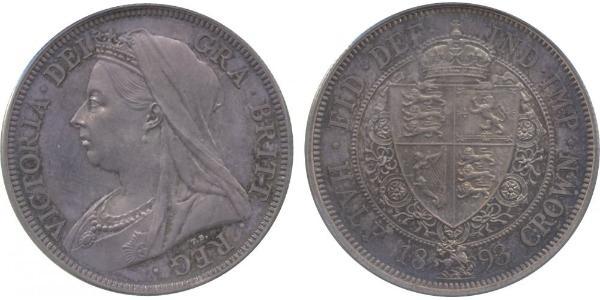 1/2 Crown Reino Unido de Gran Bretaña e Irlanda (1801-1922) Plata Victoria (1819 - 1901)