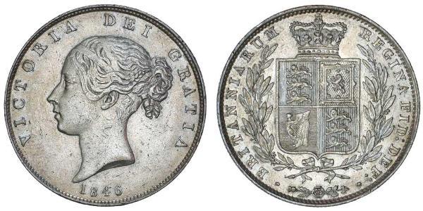 1/2 Crown Reino Unido de Gran Bretaña e Irlanda (1801-1922) Plata Victoria (1819 - 1901)