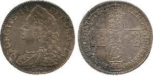 1/2 Crown Reino de Gran Bretaña (1707-1801) Plata Jorge II (1683-1760)