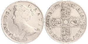 1/2 Crown Reino de Gran Bretaña (1707-1801) Plata Ana de Gran Bretaña(1665-1714)