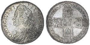 1/2 Crown Reino de Gran Bretaña (1707-1801) Plata Jorge II (1683-1760)