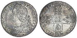 1/2 Crown Reino de Gran Bretaña (1707-1801) Plata Jorge II (1683-1760)