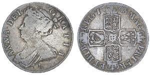 1/2 Crown Reino de Gran Bretaña (1707-1801) Plata Ana de Gran Bretaña(1665-1714)