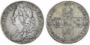 1/2 Crown Reino de Gran Bretaña (1707-1801) Plata Jorge II (1683-1760)