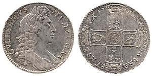 1/2 Crown Reino de Inglaterra (927-1649,1660-1707) Plata Guillermo III (1650-1702)