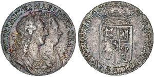 1/2 Crown Reino de Inglaterra (927-1649,1660-1707) Plata Guillermo III (1650-1702)