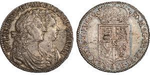 1/2 Crown Reino de Inglaterra (927-1649,1660-1707) Plata Guillermo III (1650-1702)