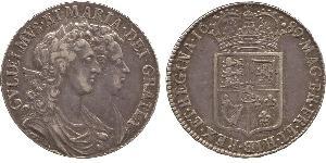 1/2 Crown Reino de Inglaterra (927-1649,1660-1707) Plata Guillermo III (1650-1702)