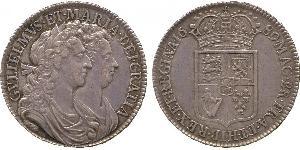 1/2 Crown Reino de Inglaterra (927-1649,1660-1707) Plata Guillermo III (1650-1702)