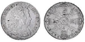 1/2 Crown Reino de Inglaterra (927-1649,1660-1707) Plata Guillermo III (1650-1702)