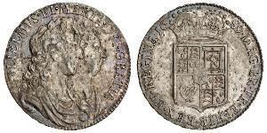 1/2 Crown Reino de Inglaterra (927-1649,1660-1707) Plata Guillermo III (1650-1702)