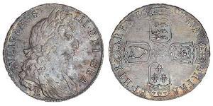 1/2 Crown Reino de Inglaterra (927-1649,1660-1707) Plata Guillermo III (1650-1702)