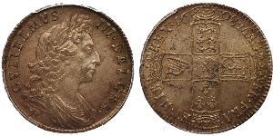 1/2 Crown Reino de Inglaterra (927-1649,1660-1707) Plata Guillermo III (1650-1702)