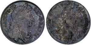 1/2 Crown Königreich England (927-1649,1660-1707) Silber Karl II (1630-1685)