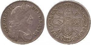 1/2 Crown Königreich England (927-1649,1660-1707) Silber Karl II (1630-1685)