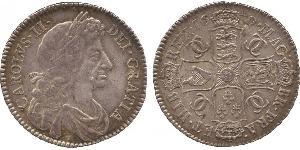 1/2 Crown Königreich England (927-1649,1660-1707) Silber Karl II (1630-1685)