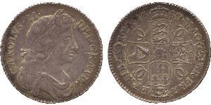 1/2 Crown Königreich England (927-1649,1660-1707) Silber Karl II (1630-1685)