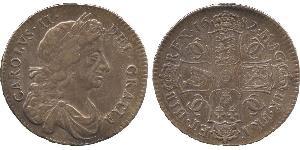 1/2 Crown Königreich England (927-1649,1660-1707) Silber Karl II (1630-1685)