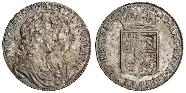 1/2 Crown Königreich England (927-1649,1660-1707) Silber Wilhelm III (1650-1702)