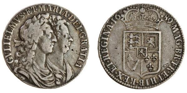 1/2 Crown Königreich England (927-1649,1660-1707) Silber Wilhelm III (1650-1702)