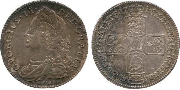 1/2 Crown Königreich Großbritannien (1707-1801) Silber Georg II (1683-1760)