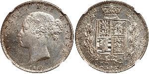 1/2 Crown Vereinigtes Königreich von Großbritannien und Irland (1801-1922) Silber Victoria (1819 - 1901)