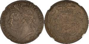 1/2 Crown Vereinigtes Königreich von Großbritannien und Irland (1801-1922) Silber Georg IV (1762-1830)