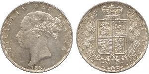 1/2 Crown Vereinigtes Königreich von Großbritannien und Irland (1801-1922) Silber Victoria (1819 - 1901)