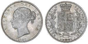 1/2 Crown Vereinigtes Königreich von Großbritannien und Irland (1801-1922) Silber Victoria (1819 - 1901)