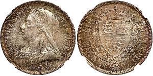 1/2 Crown Vereinigtes Königreich von Großbritannien und Irland (1801-1922) Silber Victoria (1819 - 1901)