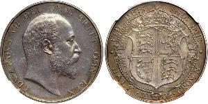 1/2 Crown Vereinigtes Königreich von Großbritannien und Irland (1801-1922) Silber Eduard VII (1841-1910)