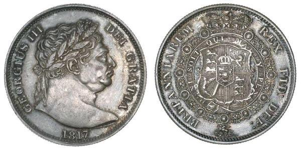 1/2 Crown Vereinigtes Königreich von Großbritannien und Irland (1801-1922) Silber Georg III (1738-1820)