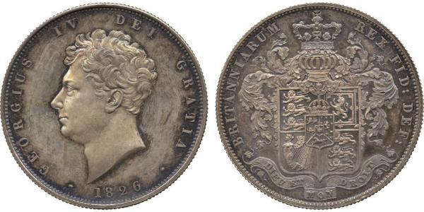 1/2 Crown Vereinigtes Königreich von Großbritannien und Irland (1801-1922) Silber Georg IV (1762-1830)