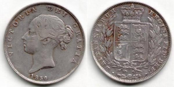1/2 Crown Vereinigtes Königreich von Großbritannien und Irland (1801-1922) Silber Victoria (1819 - 1901)